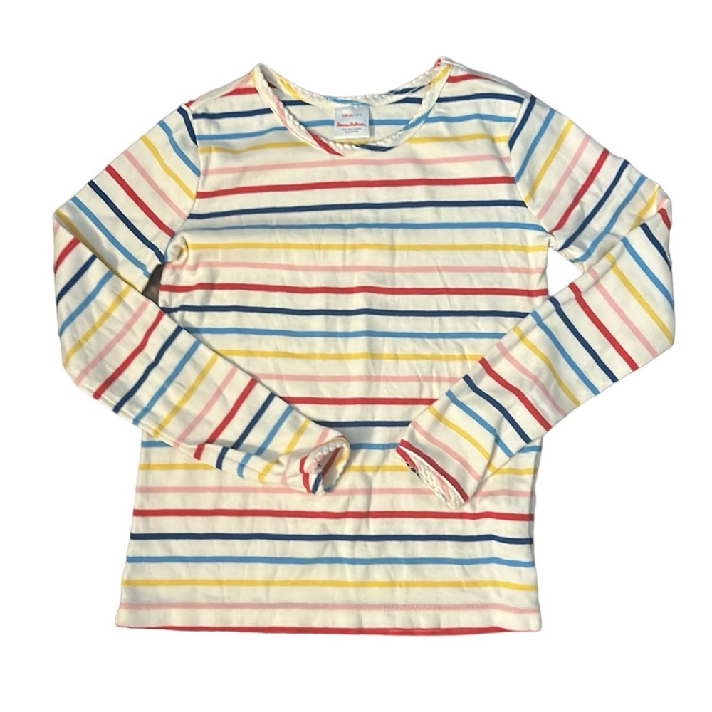 Hanna Andersson Striped Long Sleeve Shirt Girl’s 8